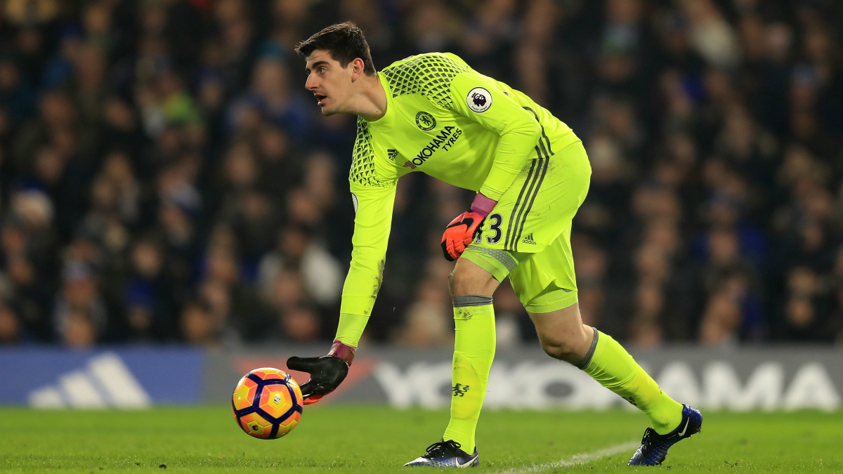 Courtois, en un partido con el Chelsea. (Getty)