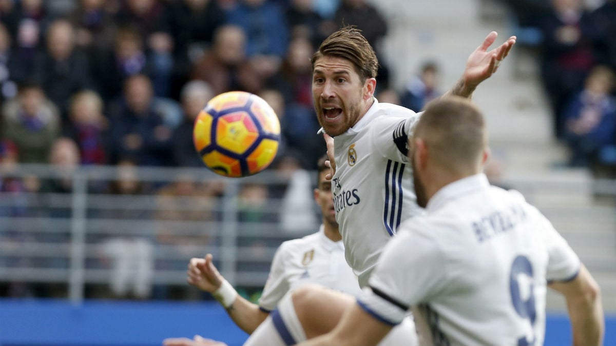 Sergio Ramos durante el Eibar-Real Madrid. (EFE)