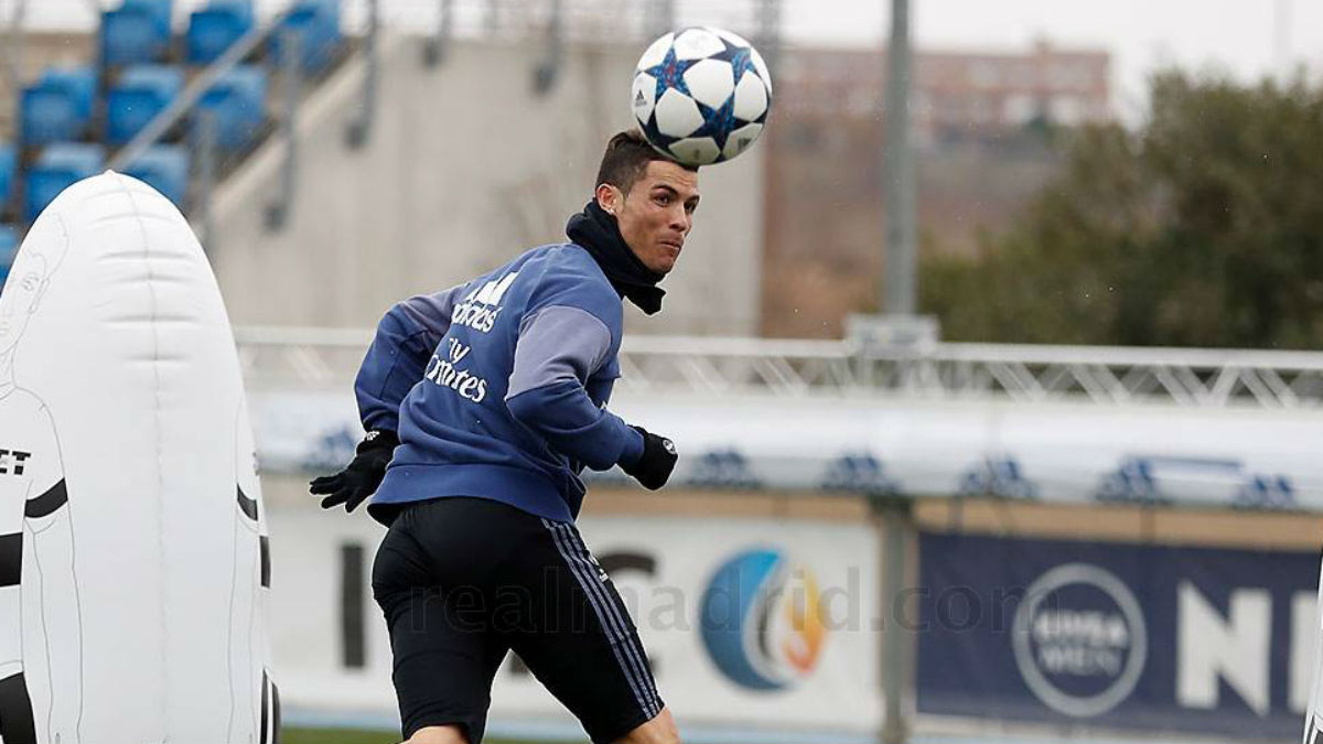 Cristiano Ronaldo se entrenó con normalidad. (realmadrid.com)
