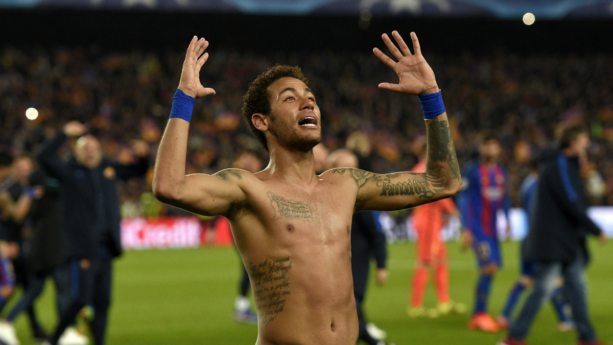 Neymar celebra el pase a cuartos. (AFP)
