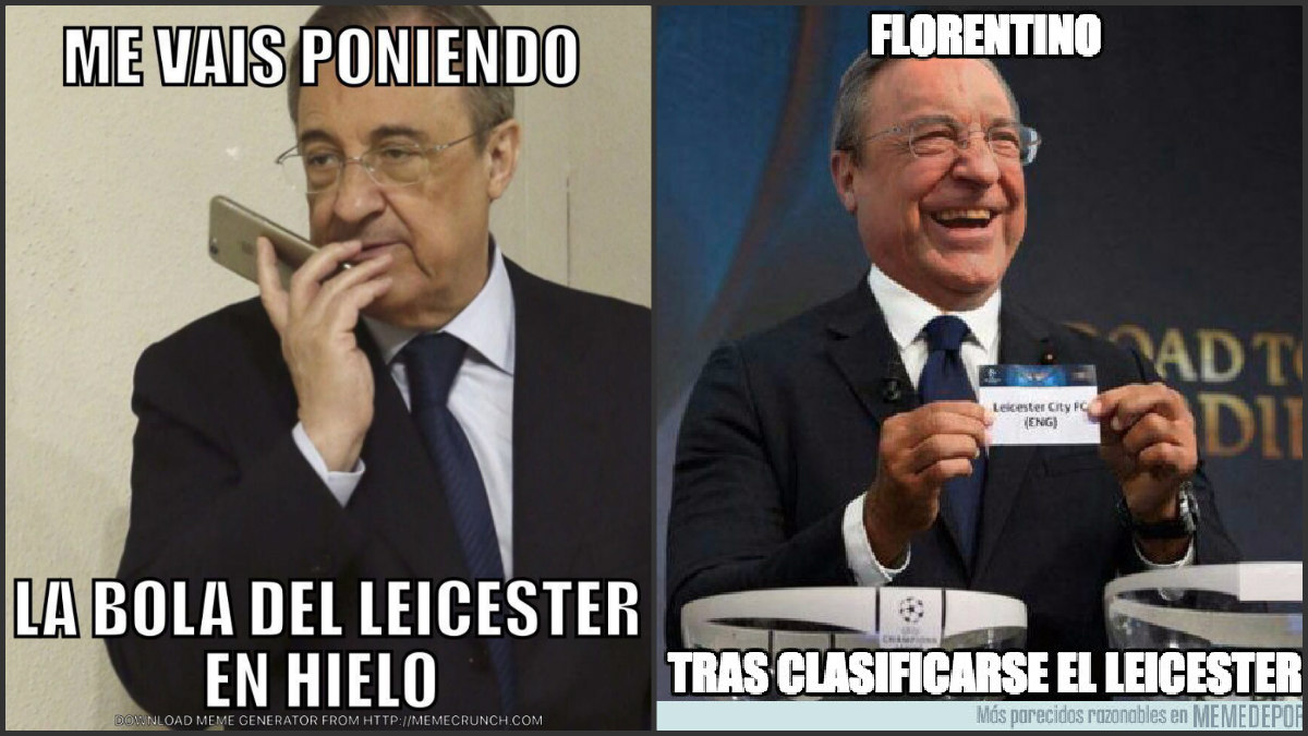 Florentino Pérez, objeto de muchos de los memes del Leicester.