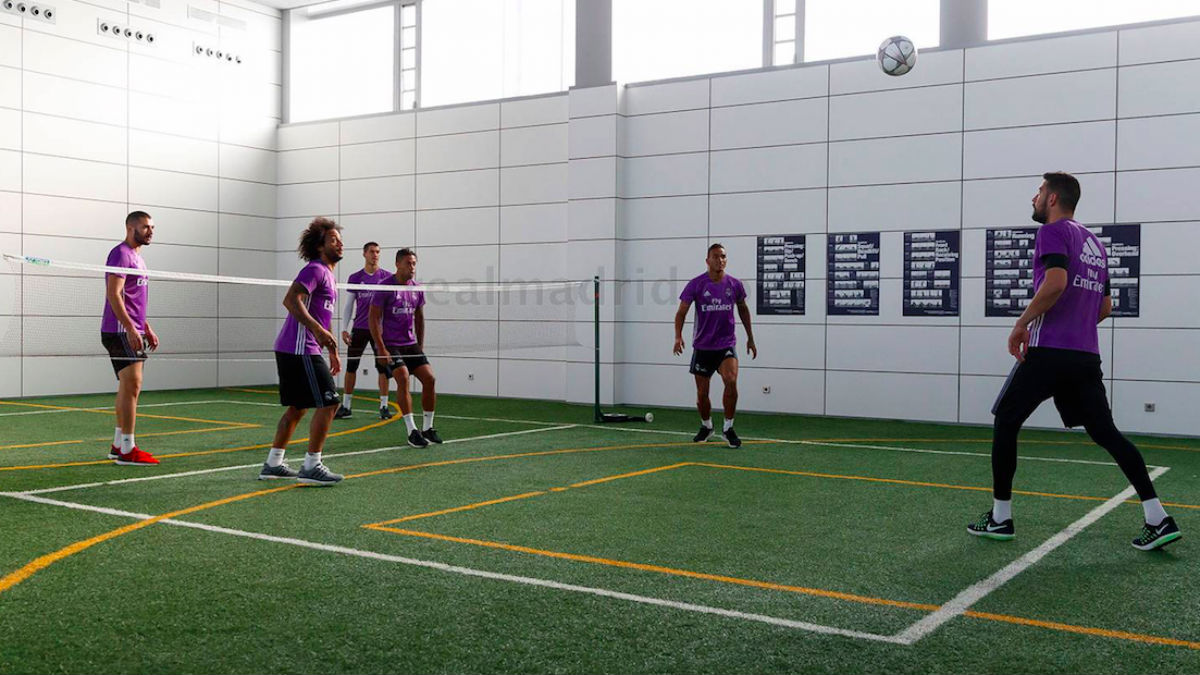 Los jugadores del Real Madrid entrenan durante un parón de selecciones.