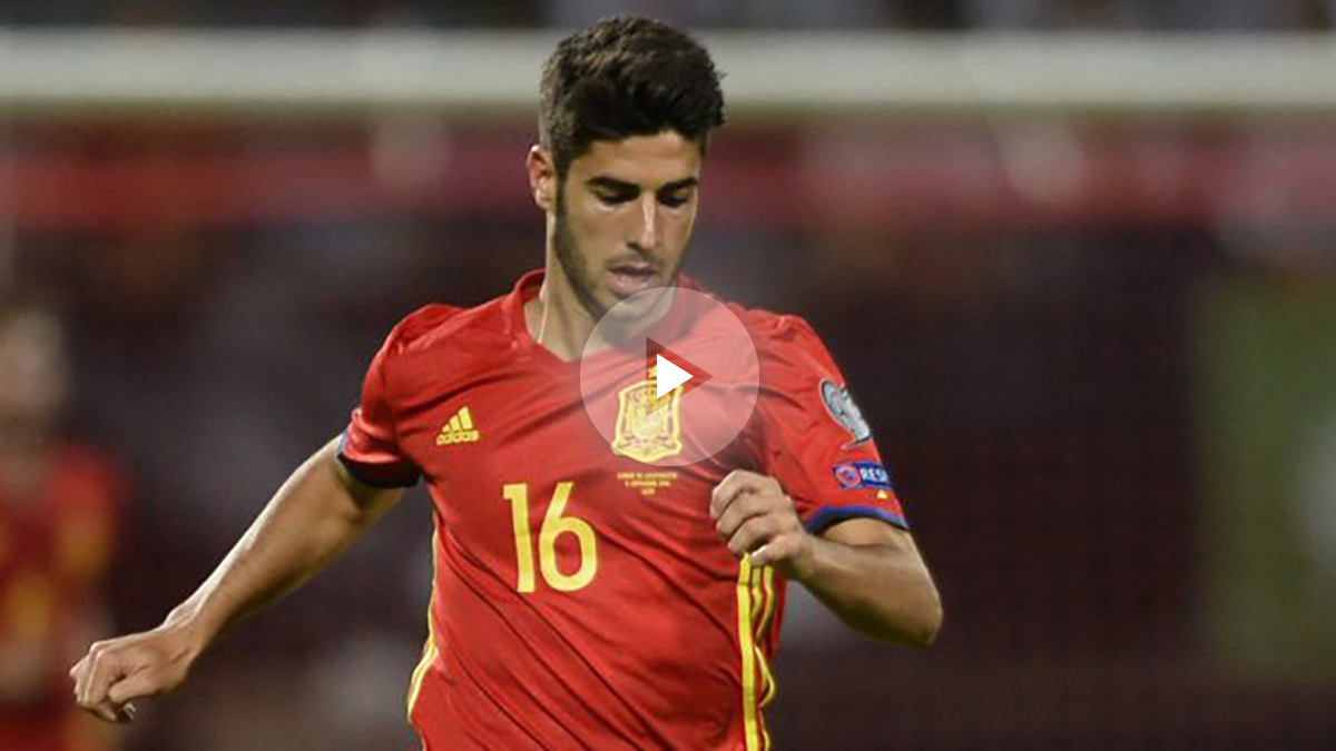 Marco Asensio, durante su debut frente a Liechtenstein. (AFP)