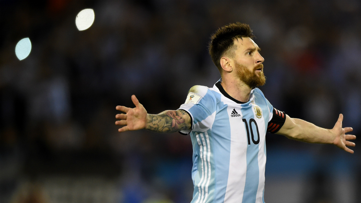 Messi celebra el tanto conseguido ante Chile. (Getty)