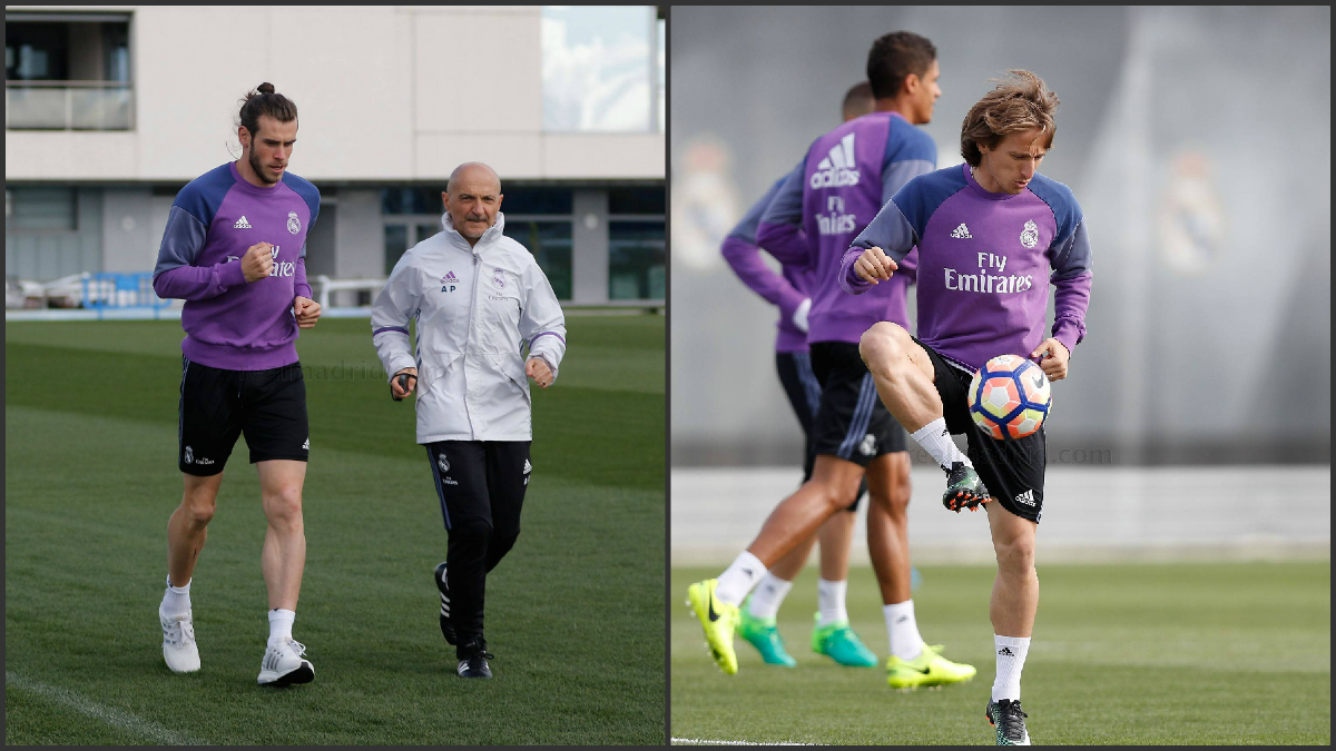 Bale y Modric ya trabajan en Valdebebas tras el parón por selecciones. (Realmadrid.com)