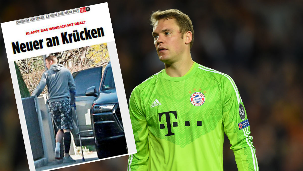 El diario Bild ha cazado a Neuer en muletas.
