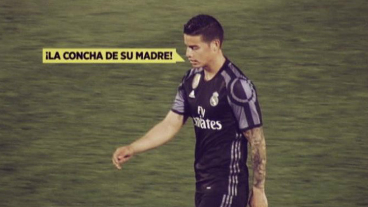 James Rodríguez, al ser cambiado durante el Leganés-Real Madrid. (Imagen: Deportes Cuatro)