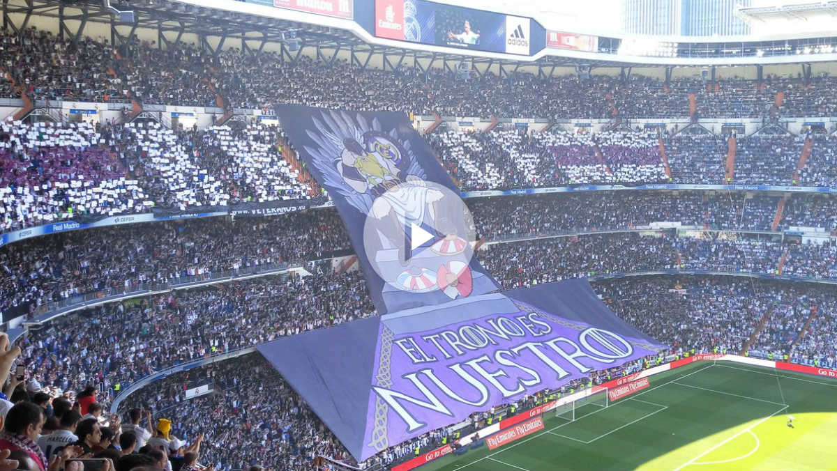 El Bernabéu vibró antes del derbi: «El trono es nuestro»