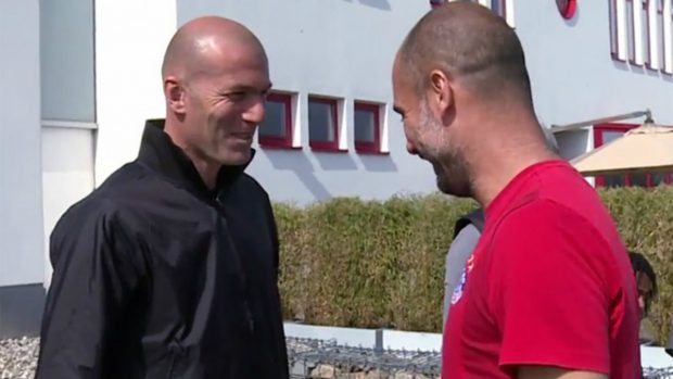 zidane-saluda-guardiola-visita-munich