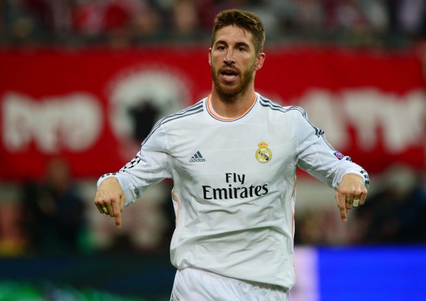 Ramos celebra un tanto ante el Bayern. (AFP)