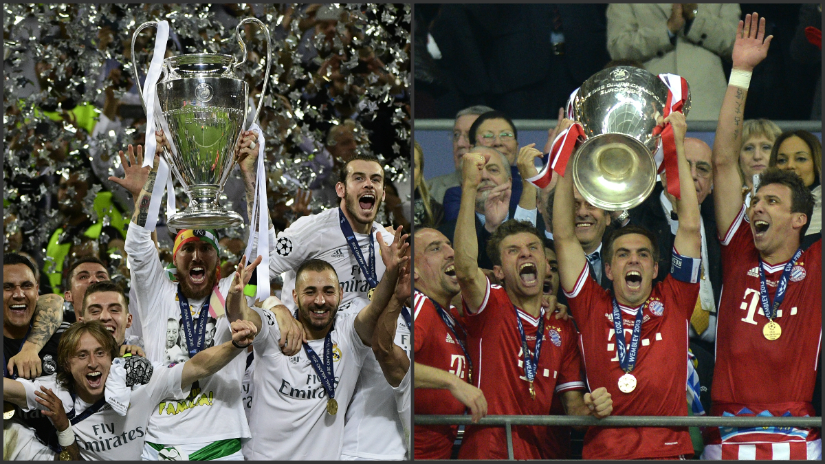 Las últimas dos Champions League de Real Madrid y Bayern. (Fotos: AFP)