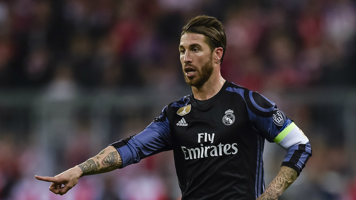 Sergio Ramos, en un lance del encuentro frente al Bayern. (AFP)