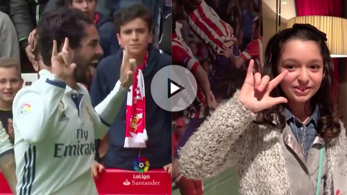 Isco celebra uno de sus goles ante el Sporting.