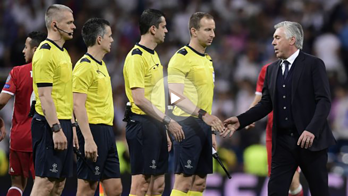 Ancelotti se quejó del árbitro al final del partido. (AFP)