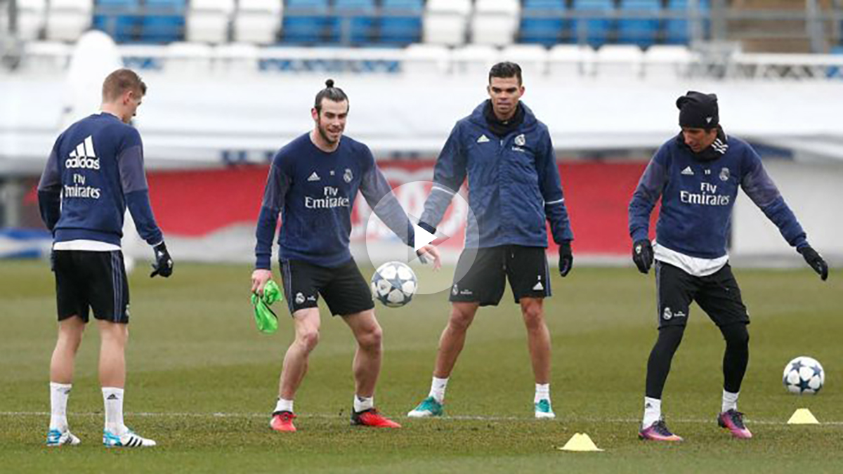 Gareth Bale, en un entrenamiento reciente con el Real Madrid.