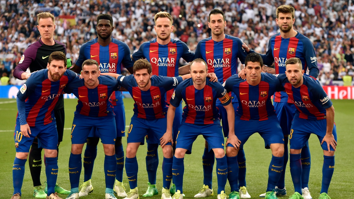 El once inicial del Barcelona en el Clásico