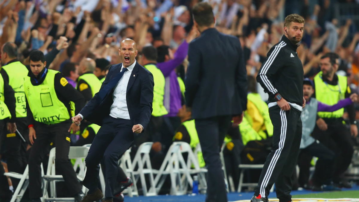 Zidane se volvió loco con el segundo gol Cristiano