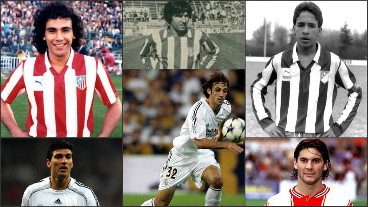 Raúl, Juanito, Solari o Juanfran jugaron en el Real Madrid y en el Atlético.