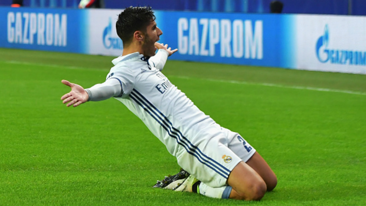 Asensio celebra el gol marcado al Sevilla en la Supercopa (Getty).