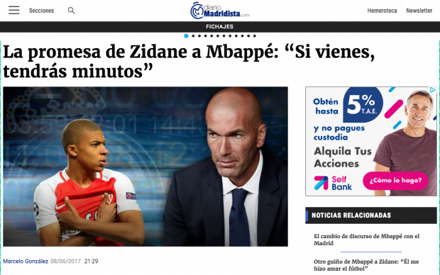 L’Equipe confirma la promesa de Zidane a Mbappé, que adelantó DIARIO MADRIDISTA