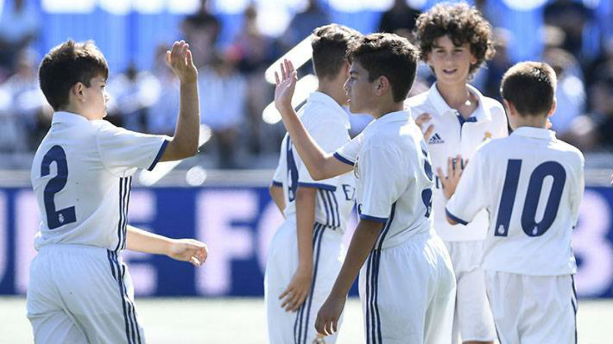 Los alevines del Real Madrid disputando un partido de LaLiga Promises. (realmadrid.com)