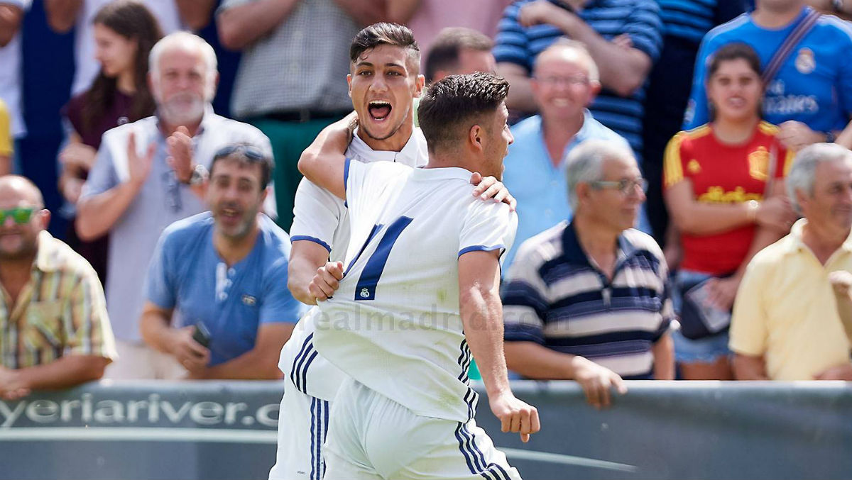 Óscar celebra el primer gol de la final. (realmadrid.com)