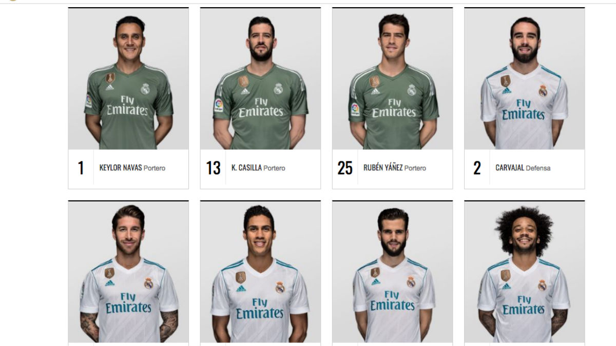 Pepe ya no está en la web del Real Madrid