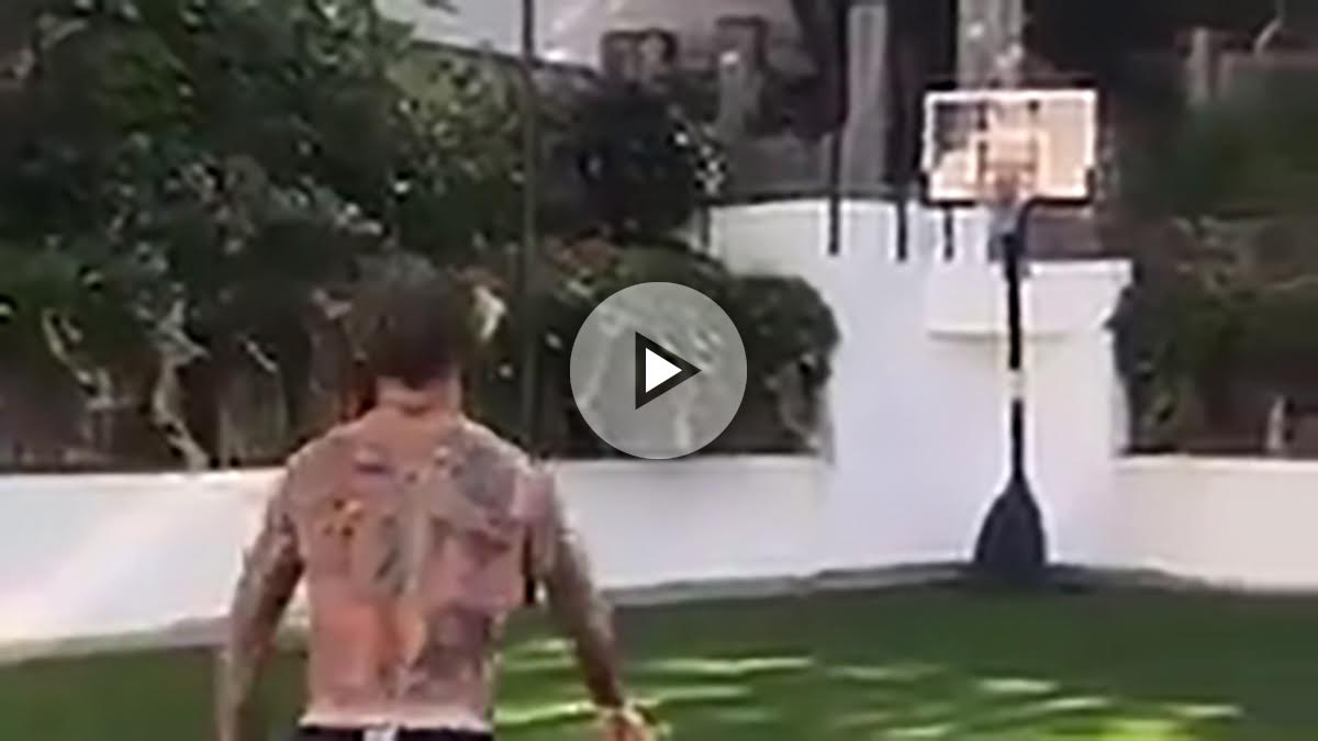 Sergio Ramos se pasa al baloncesto.