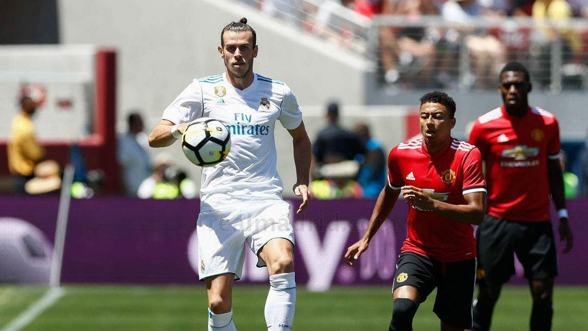 Bale, en el partido contra el United. (realmadrid.com)