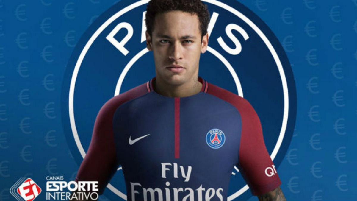 Montaje de Neymar como jugador del PSG.