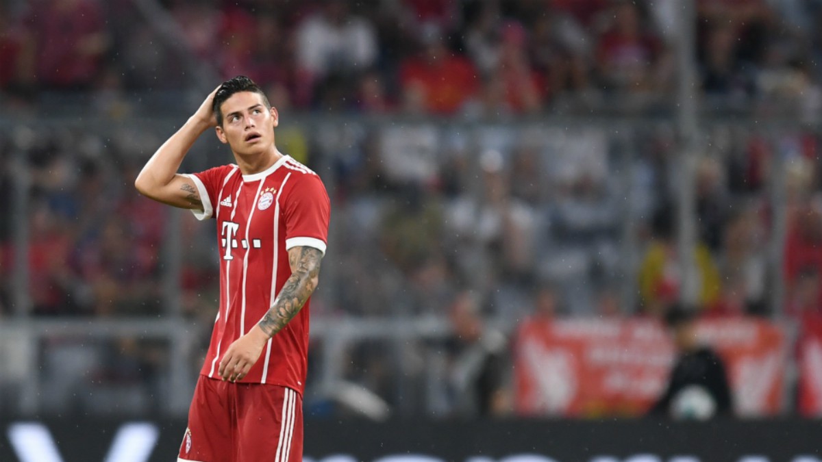 James, en un partido del Bayern. (AFP)