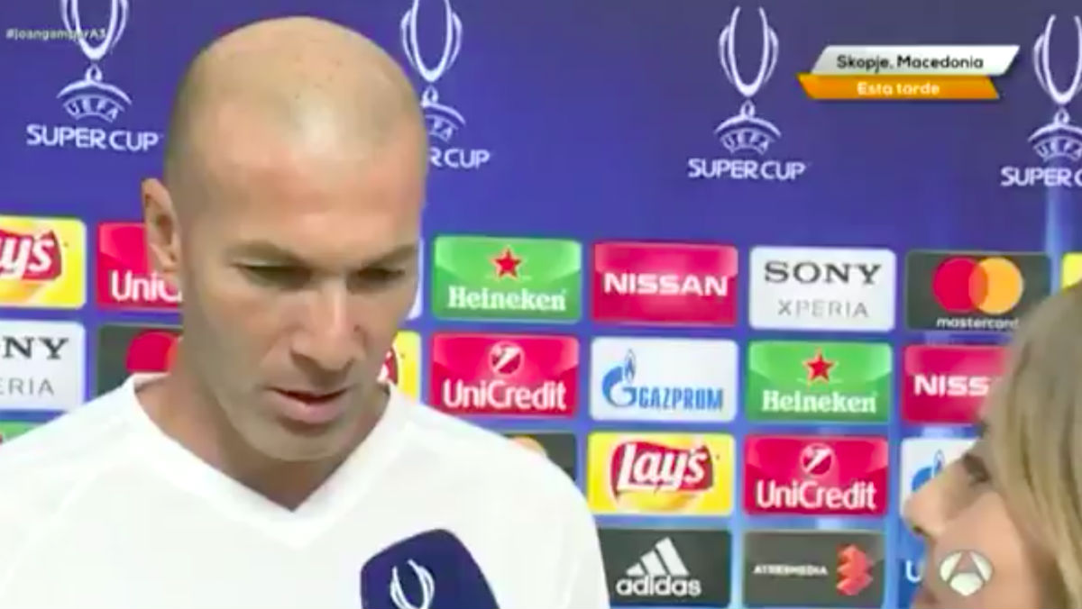Épico zasca de Zidane a Susana Guasch: «¿Mou intenta desestabilizar? Tus preguntas también»