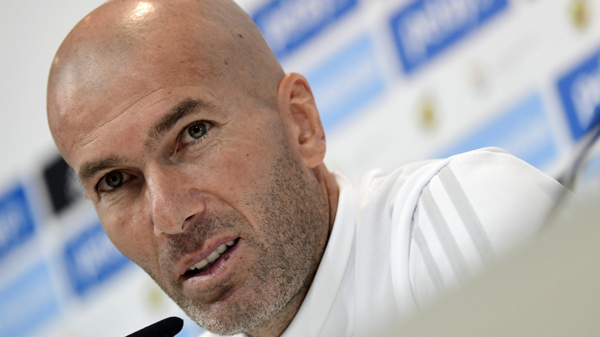 Zidane, en rueda de prensa. (AFP)