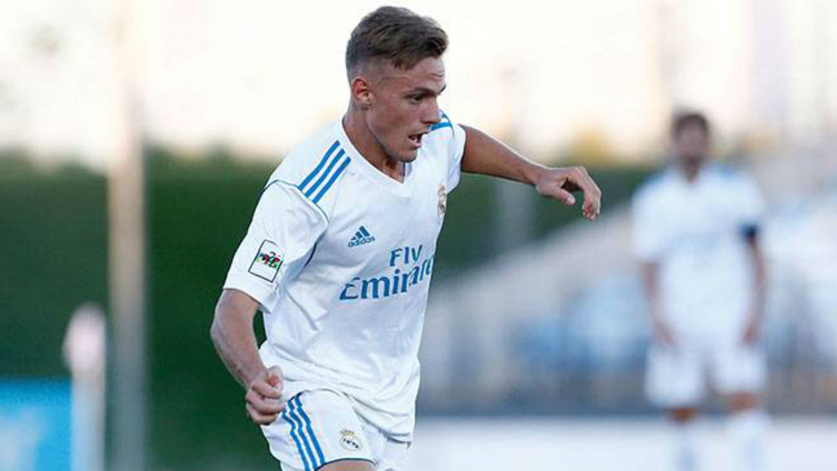 Dani Gómez durante un partido con el Castilla. (Realmadrid.com)