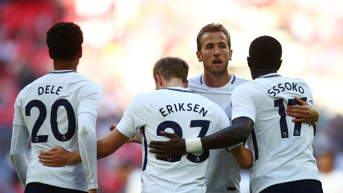 Los jugadores del Tottenham celebran un gol. (Getty)