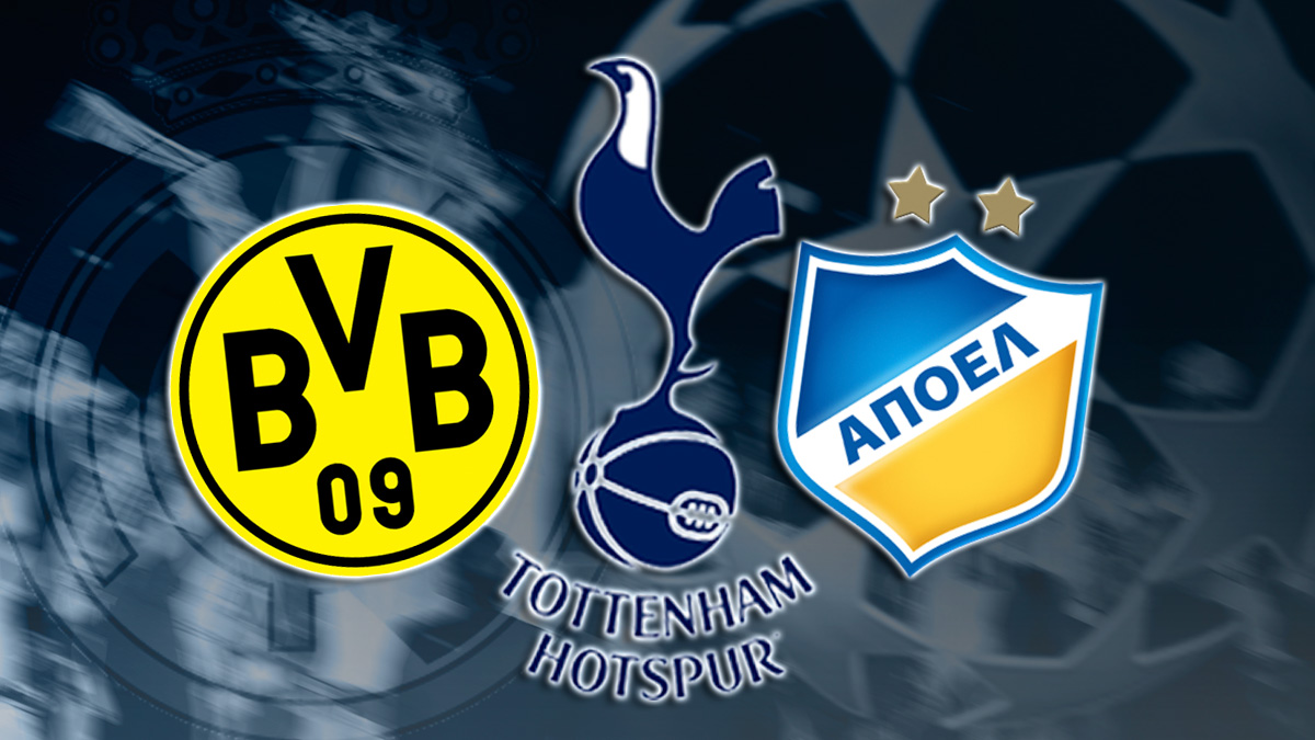 Dortmund, Tottenham y Apoel, rivales del Real Madrid en la Champions League