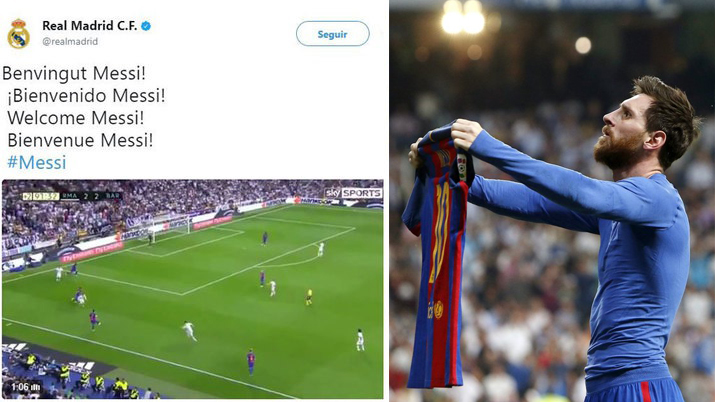 El tweet publicado por el perfil de Twitter del Real Madrid.