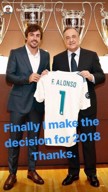 Fernando Alonso desvela su futuro para 2018: ¡fichará por el Real Madrid!