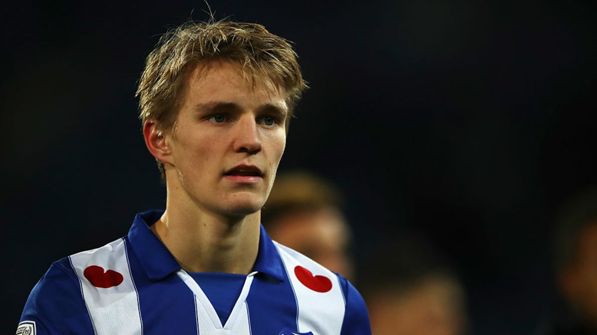 Martin Odegaard, en un partido del Heerenveen (Getty).