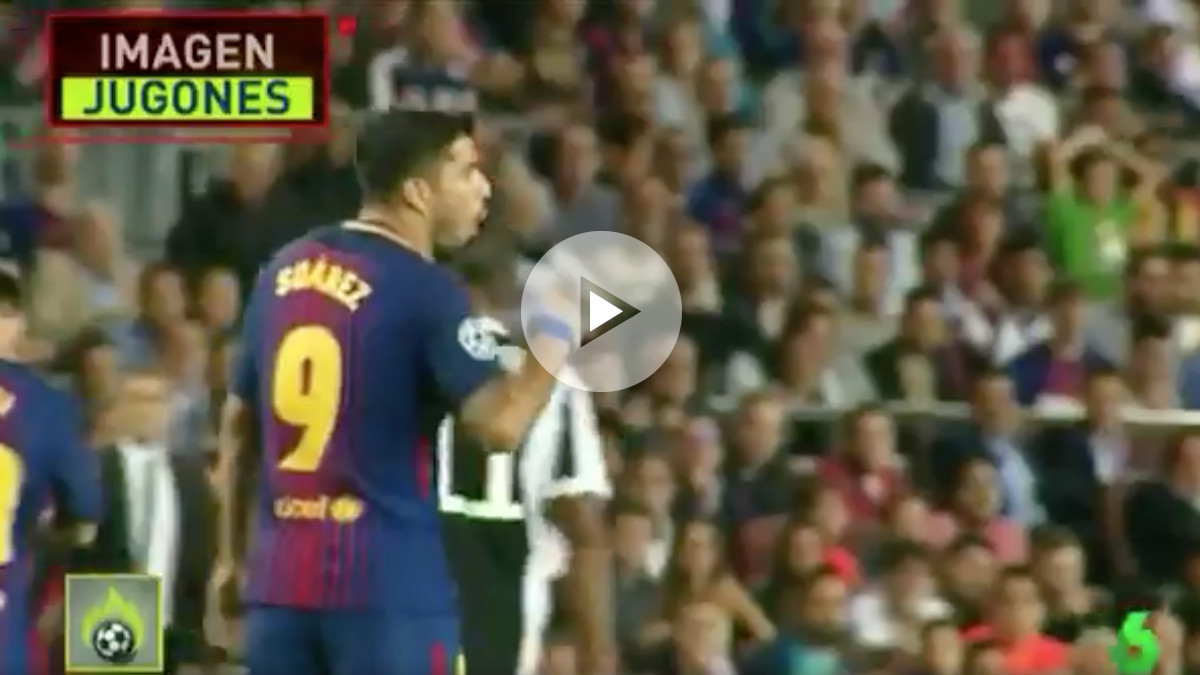 Luis Suárez insultó al árbitro contra la Juve.
