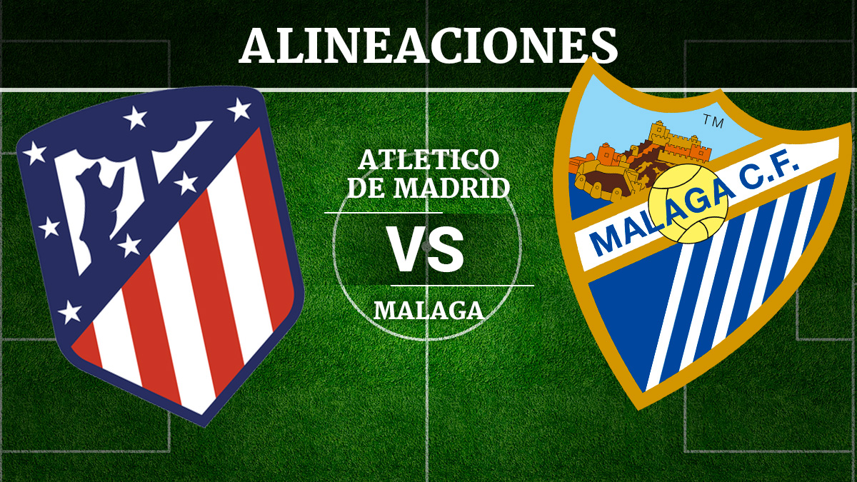 Consulta aquí las alineaciones probables del partido Atlético de Madrid vs Málaga.