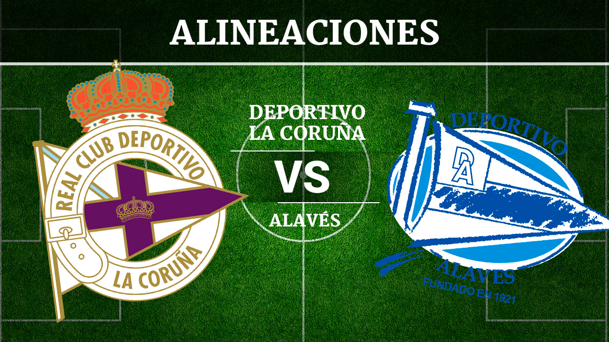 Consulta las posibles alineaciones del Deportivo de la Coruña vs Alavés.