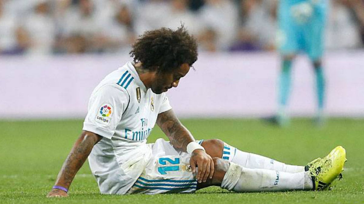 Marcelo se lesionó contra el Betis. (realmadrid.com)