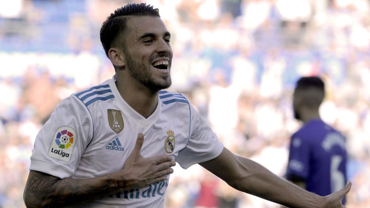 Ceballos celebra uno de sus goles contra el Alavés (AFP)