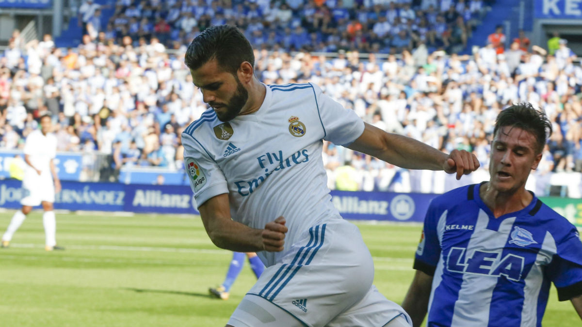 Nacho, durante el Alavés-Real Madrid. (EFE)