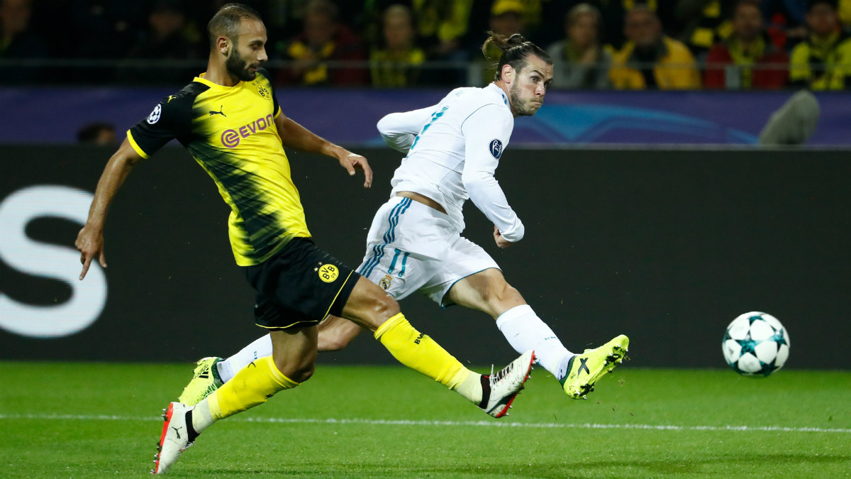 Bale marca el 0-1 en Dortmund. (Getty)