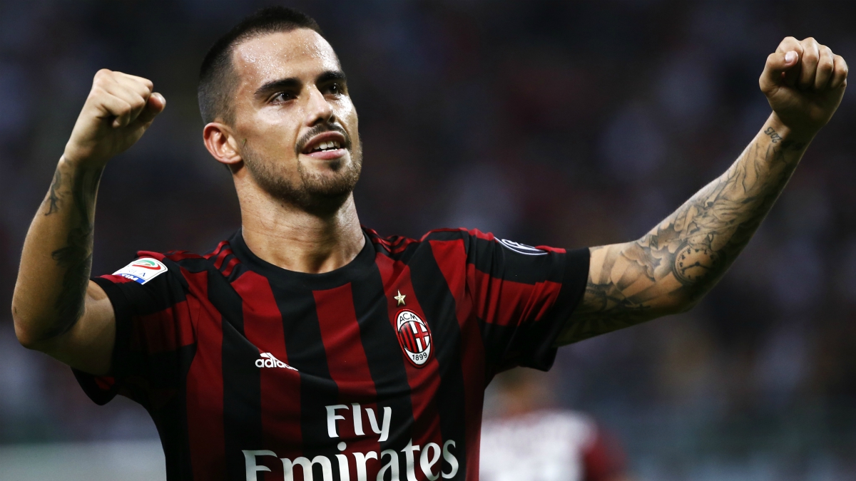 Suso celebra un gol con el Milan. (AFP)
