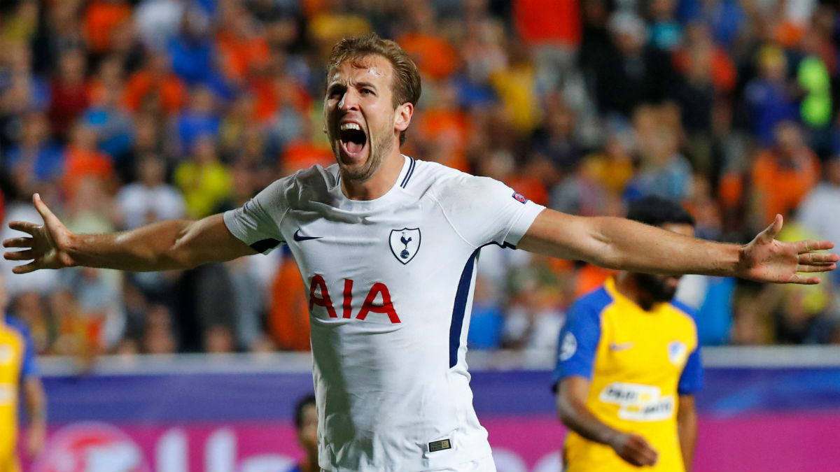 Harry Kane celebra un gol con el Tottenham. (Getty)