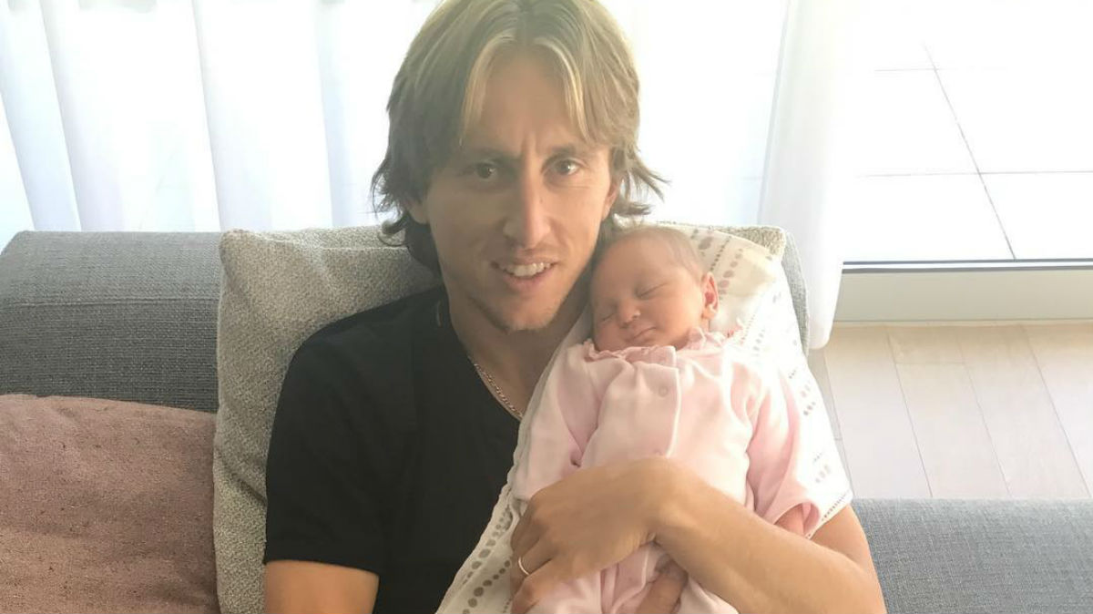 Luka Modric junto a su hija Sofía. (Instagram de Modric)