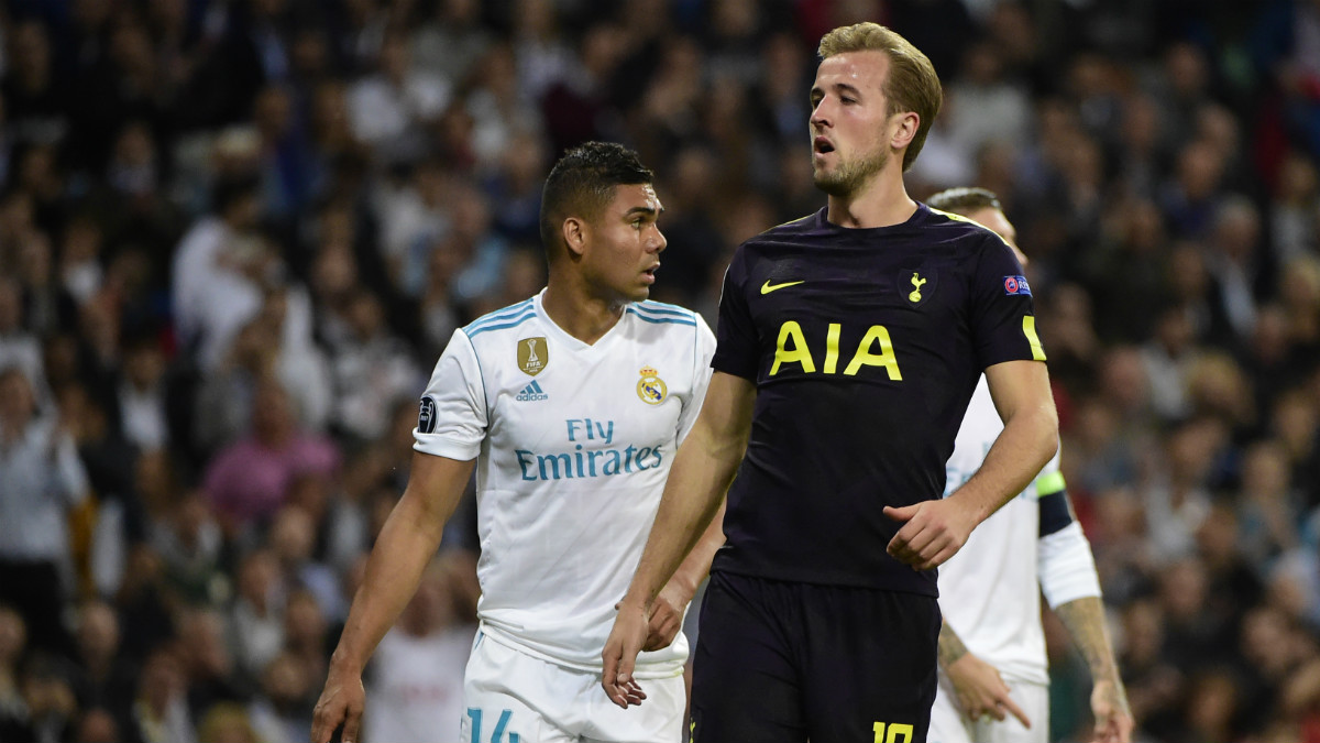 Harry Kane fue el mejor del Tottenham en el Bernabéu. (AFP)